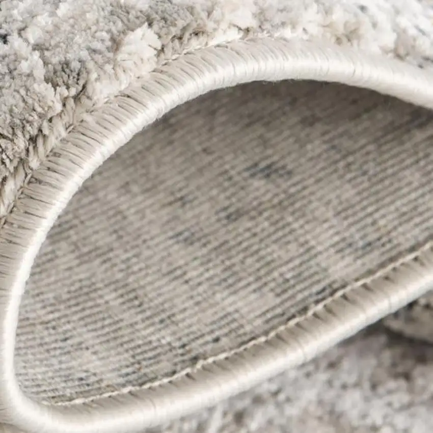 Gray and Ivory Abstract Area Rug Photo 7