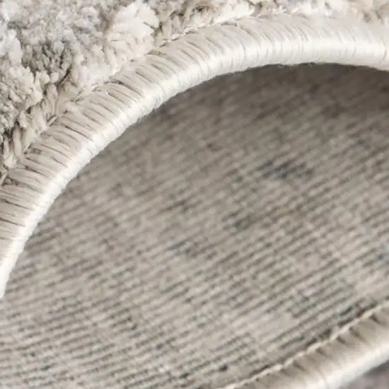 Gray and Ivory Abstract Area Rug Photo 6