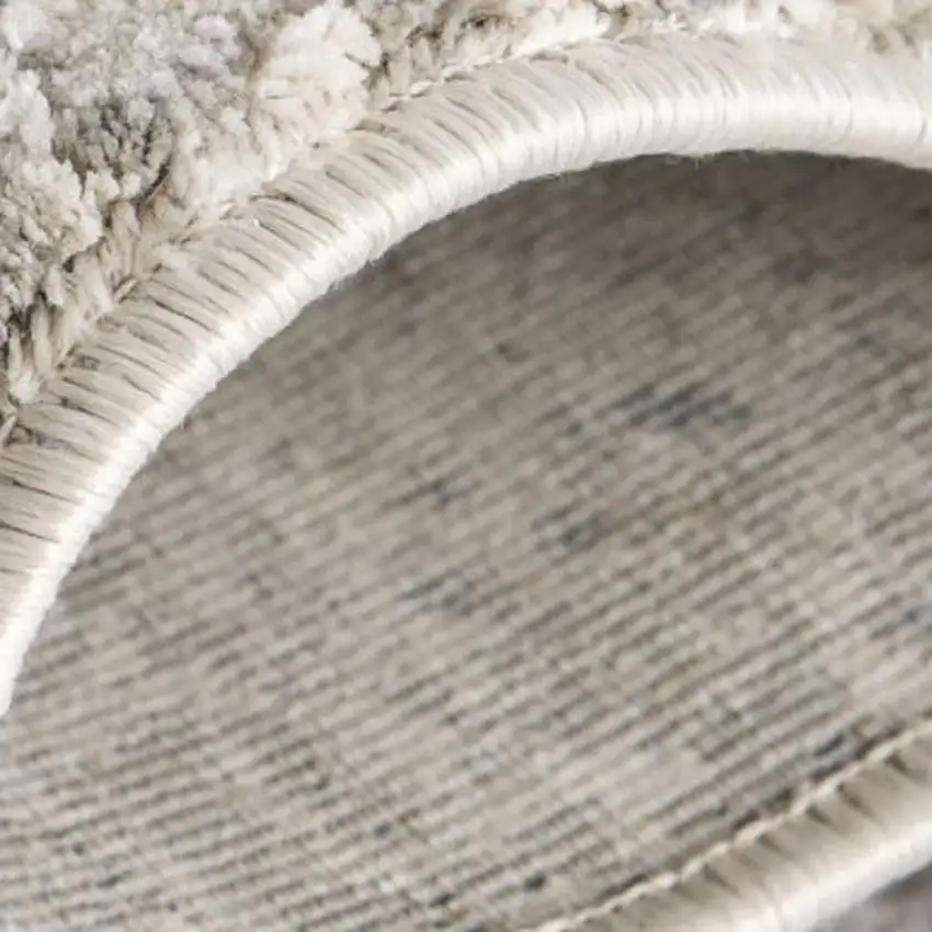 Gray and Ivory Abstract Area Rug Photo 6