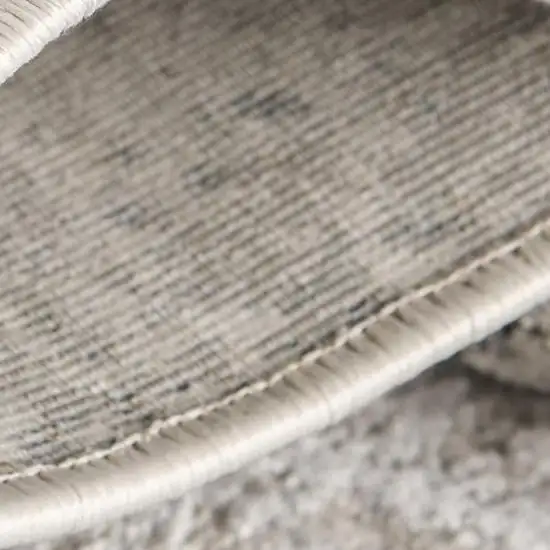 Gray and Ivory Abstract Area Rug Photo 9
