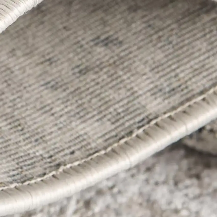 Gray and Ivory Abstract Area Rug Photo 9