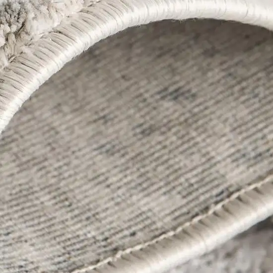 Gray and Ivory Abstract Area Rug Photo 7