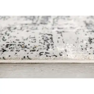 Photo of Gray and Ivory Abstract Distressed Area Rug