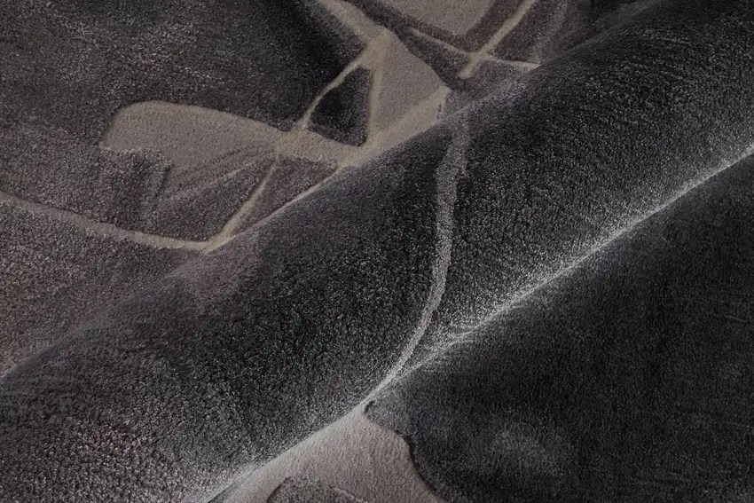 Gray and Ivory Abstract Hand Tufted Area Rug Photo 9