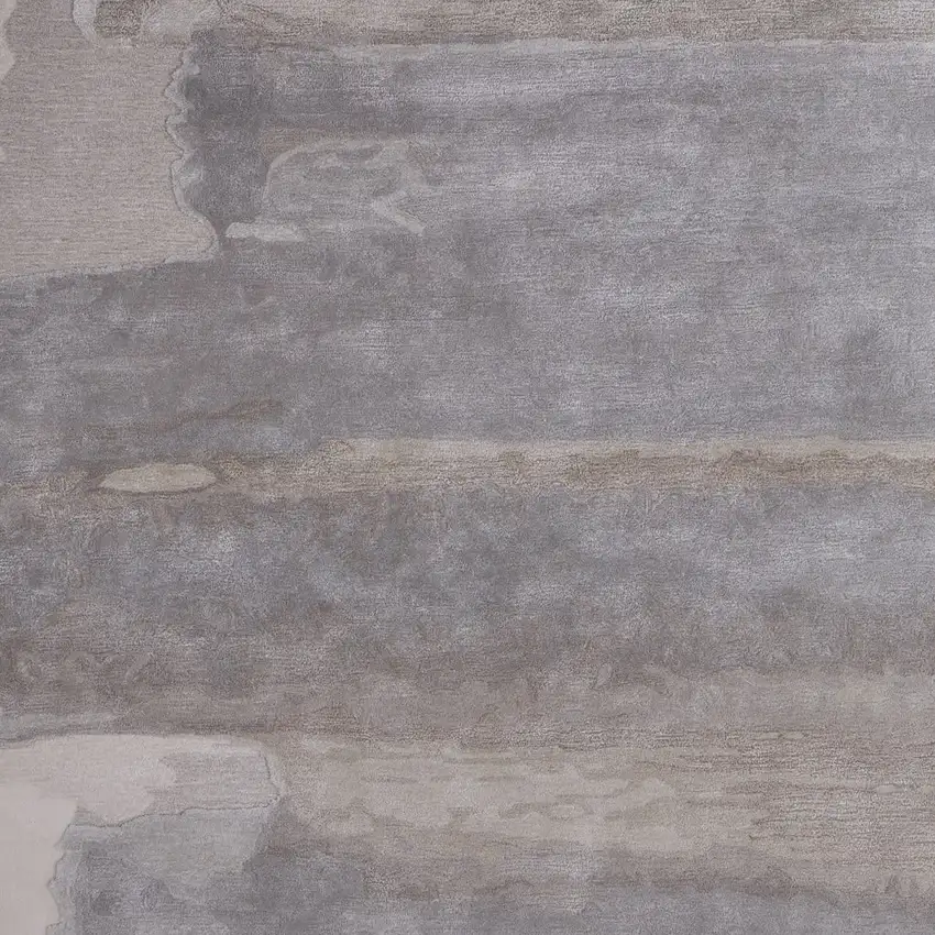 Gray and Ivory Abstract Hand Tufted Area Rug Photo 5