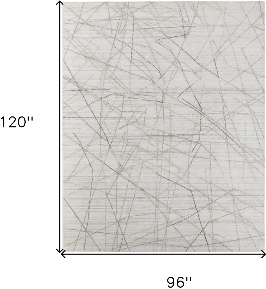 Gray and Ivory Abstract Hand Woven Area Rug Photo 3