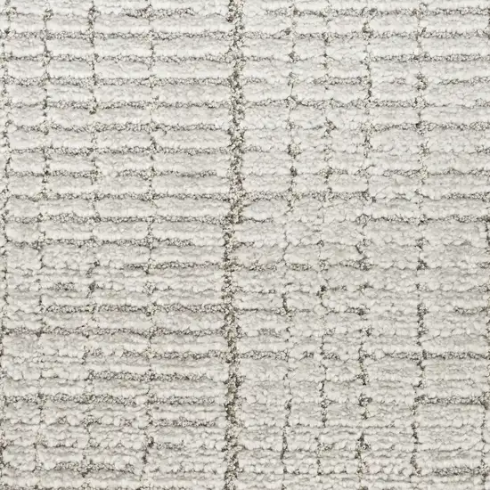 Gray and Ivory Abstract Power Loom Area Rug Photo 1