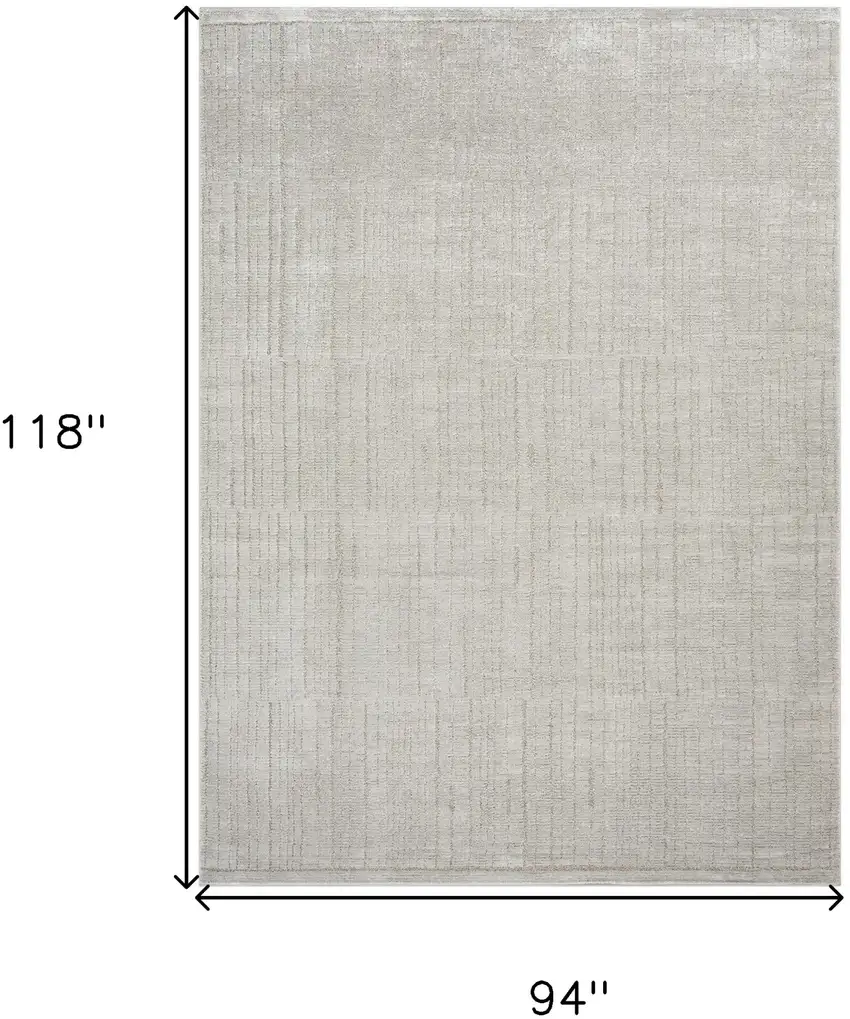 Gray and Ivory Abstract Power Loom Area Rug Photo 10