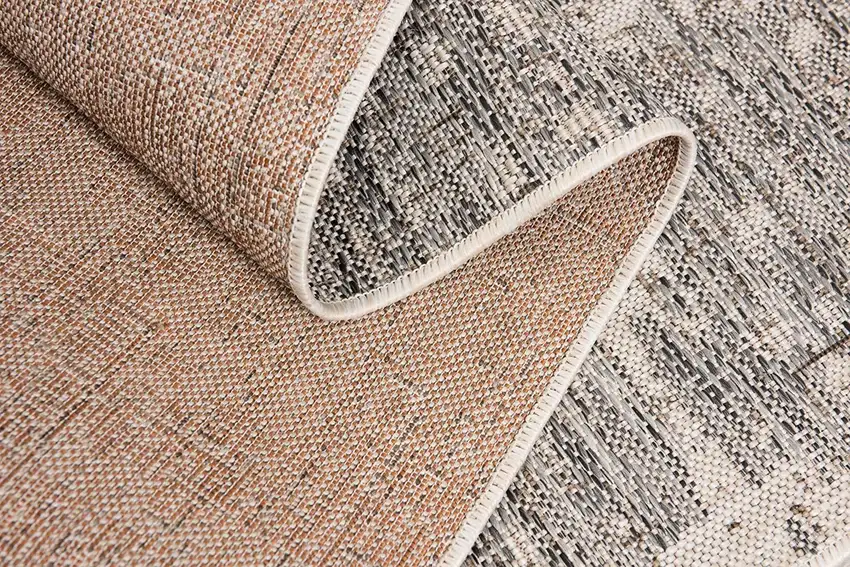 Gray and Ivory Abstract Power Loom Area Rug Photo 4