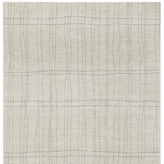Gray And Ivory Abstract Area Rug Photo 5