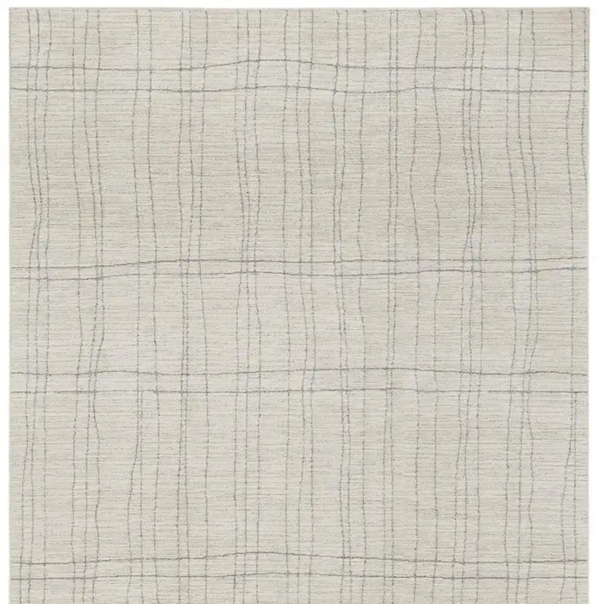 Gray And Ivory Abstract Area Rug Photo 5