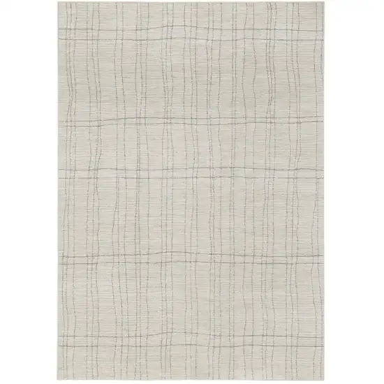 Gray And Ivory Abstract Area Rug Photo 2