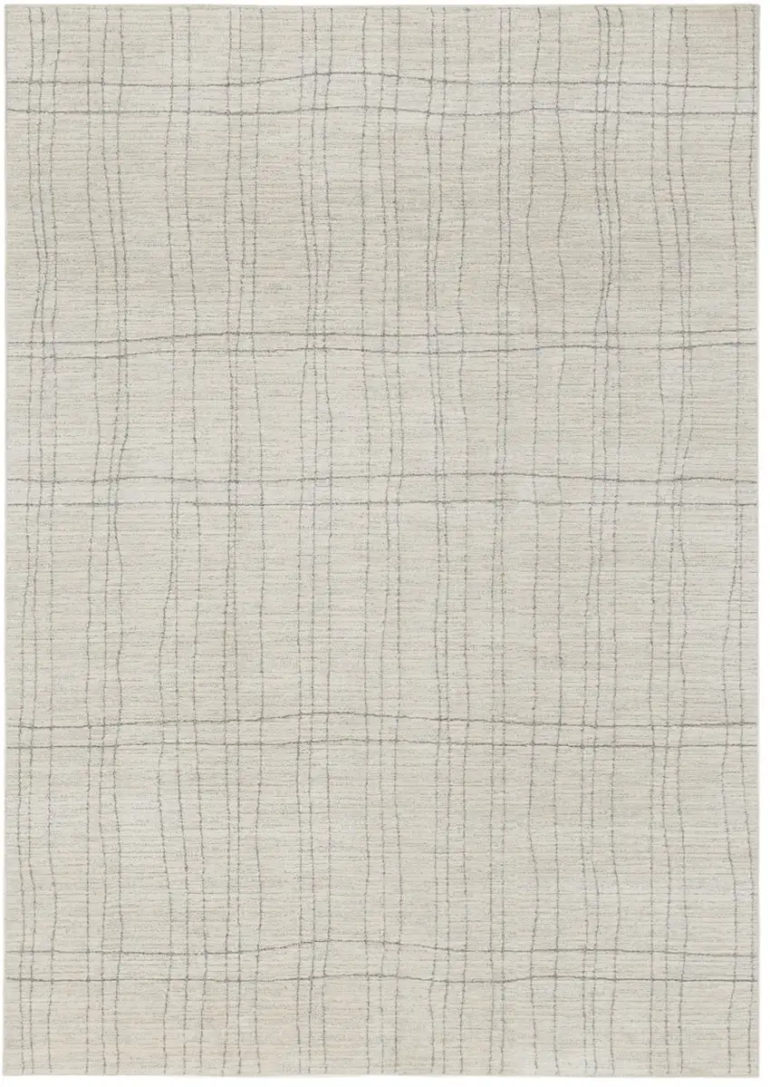 Gray And Ivory Abstract Area Rug Photo 2