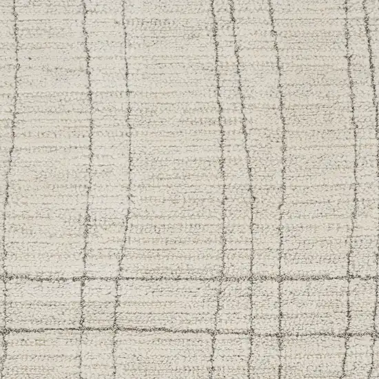 Gray And Ivory Abstract Area Rug Photo 7