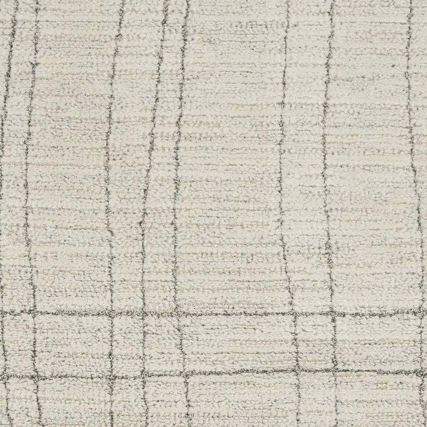 Gray And Ivory Abstract Area Rug Photo 6