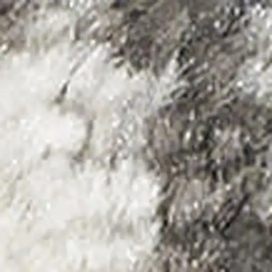 Gray and Ivory Abstract Power Loom Area Rug Photo 1