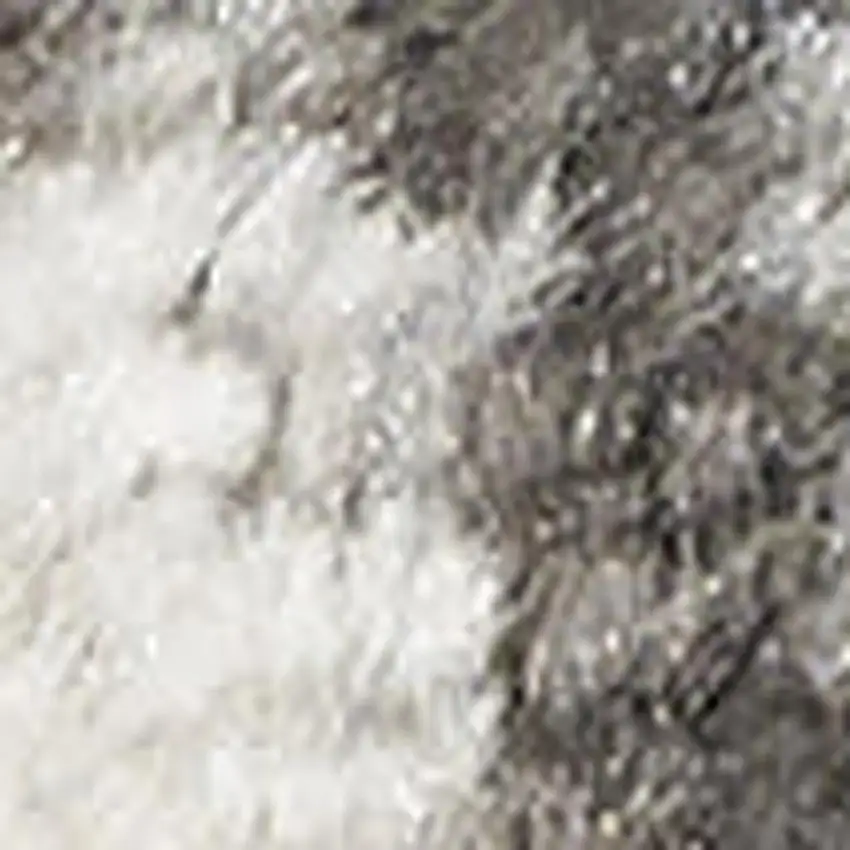 Gray and Ivory Abstract Power Loom Area Rug Photo 1