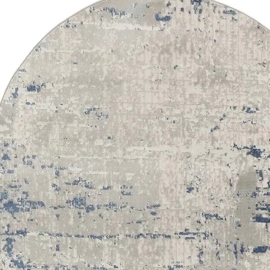 Gray and Ivory Abstract Power Loom Area Rug Photo 1