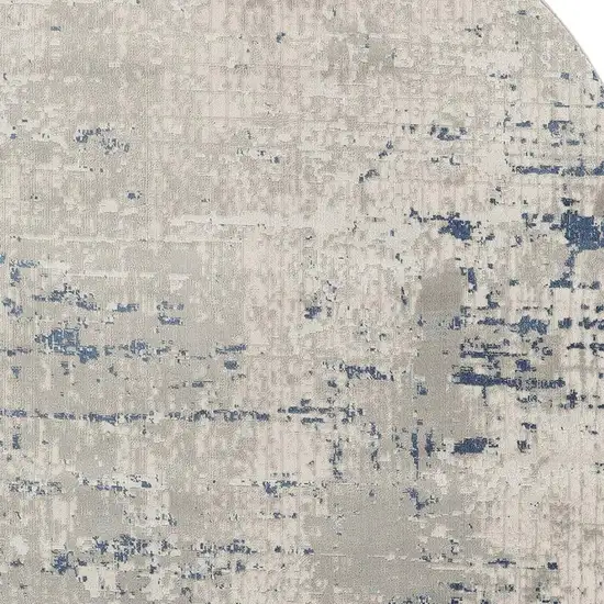 Gray and Ivory Abstract Power Loom Area Rug Photo 1