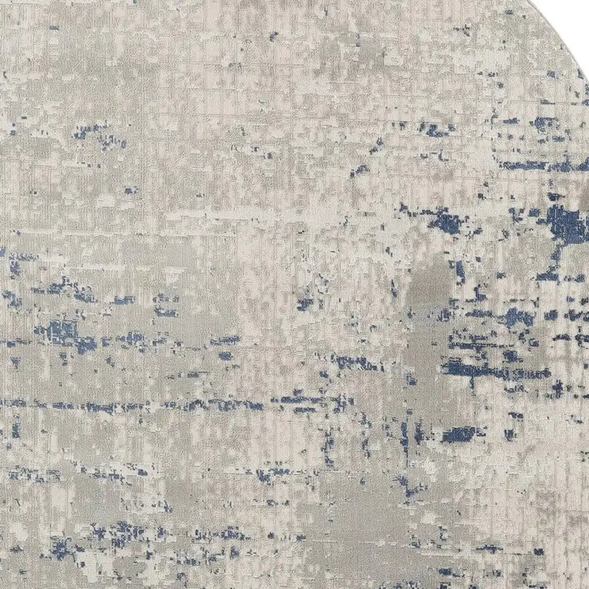 Gray and Ivory Abstract Power Loom Area Rug Photo 1