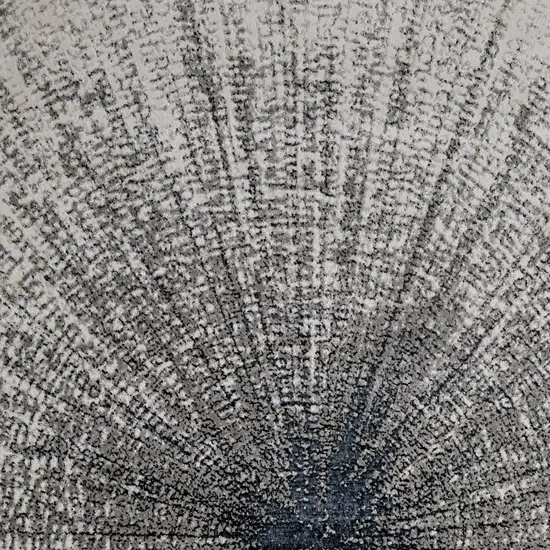 Gray and Ivory Abstract Power Loom Area Rug Photo 9