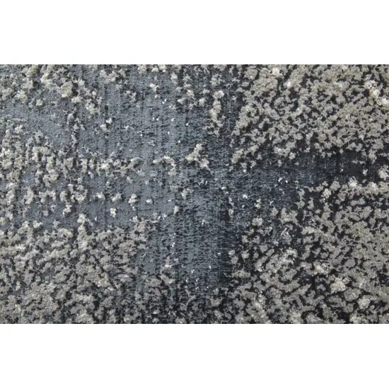 Gray and Ivory Abstract Power Loom Area Rug Photo 9