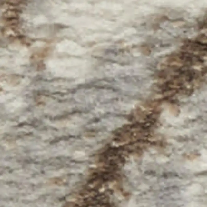 8' Gray And Ivory Abstract Runner Rug Photo 5