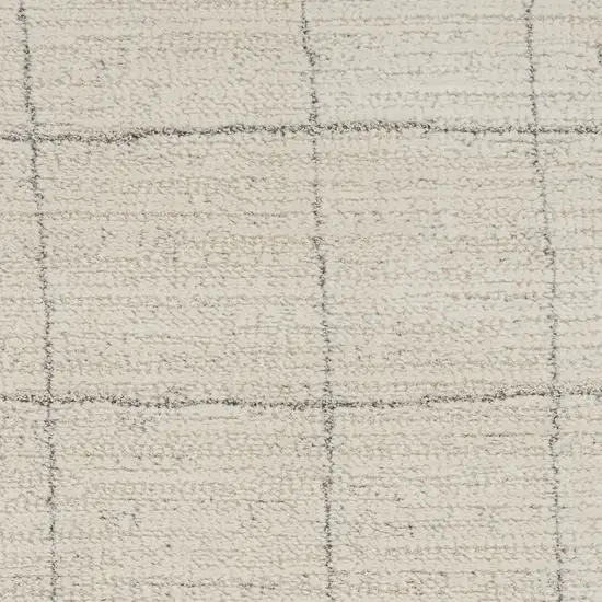 8' Gray And Ivory Abstract Runner Rug Photo 7