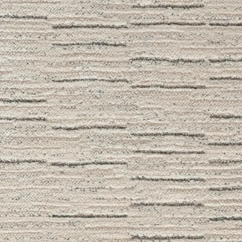 8' Gray And Ivory Abstract Runner Rug Photo 1