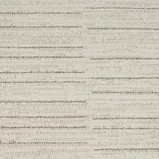 8' Gray And Ivory Abstract Runner Rug Photo 7