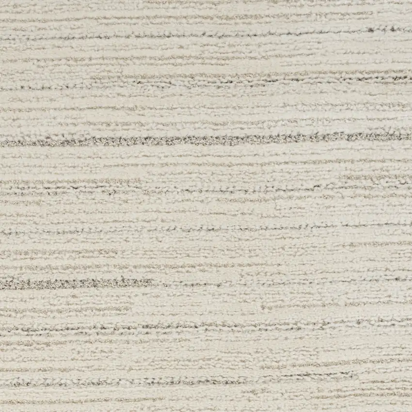 Gray and Ivory Abstract Power Loom Runner Rug Photo 9