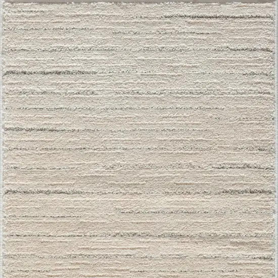 8' Gray And Ivory Abstract Runner Rug Photo 3