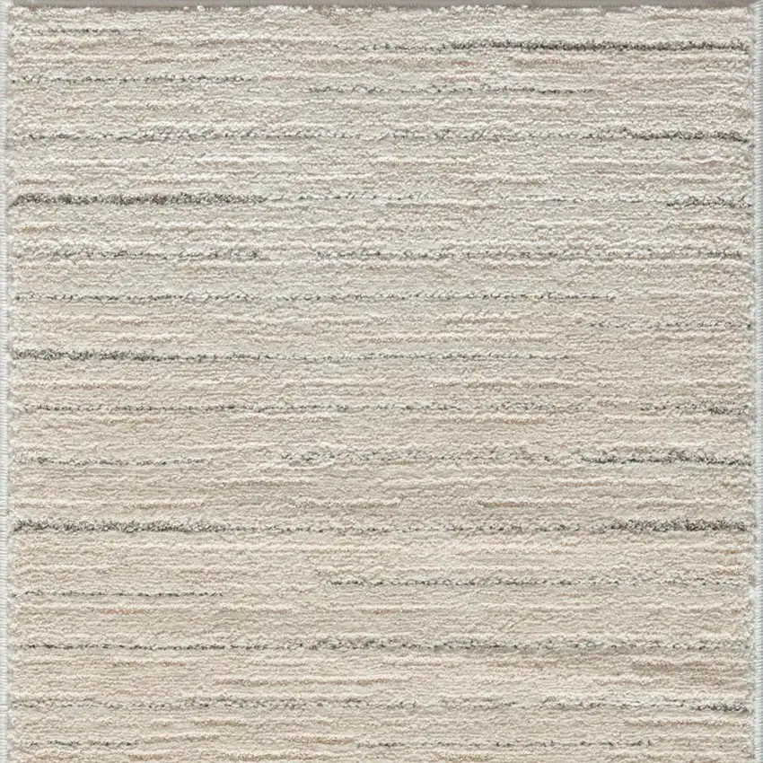8' Gray And Ivory Abstract Runner Rug Photo 3