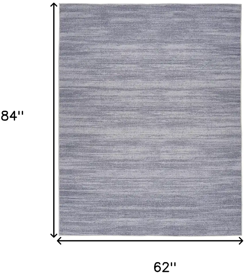 Gray and Ivory Abstract Power Loom Washable Non Skid Area Rug Photo 6