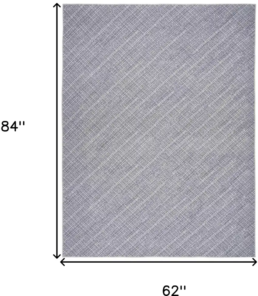 Gray and Ivory Abstract Power Loom Washable Non Skid Area Rug Photo 7