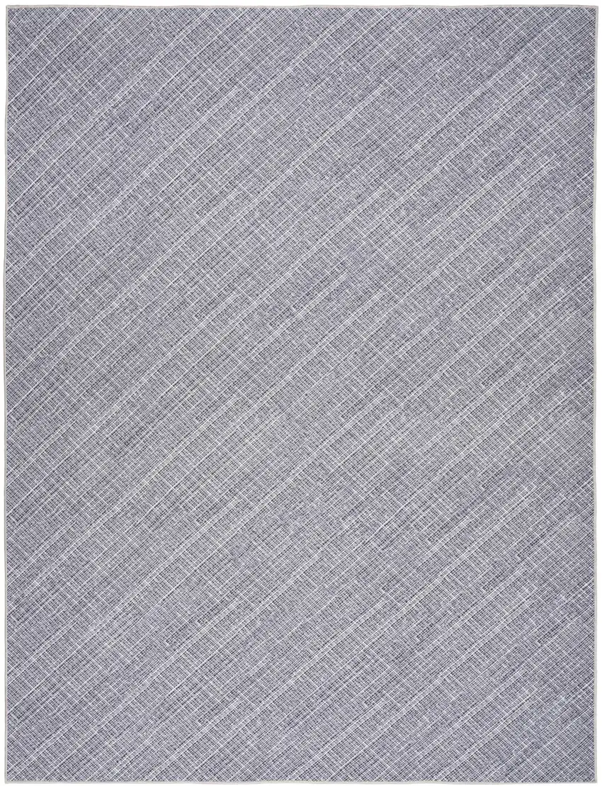 Gray and Ivory Abstract Power Loom Washable Non Skid Area Rug Photo 1