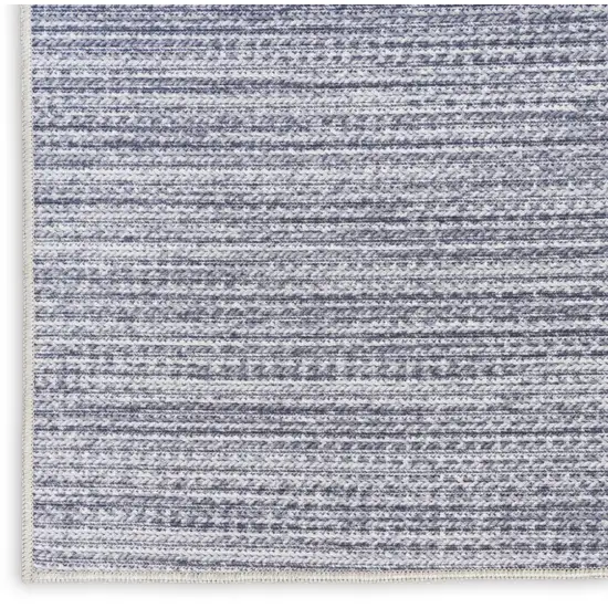 Gray and Ivory Abstract Power Loom Washable Non Skid Area Rug Photo 9