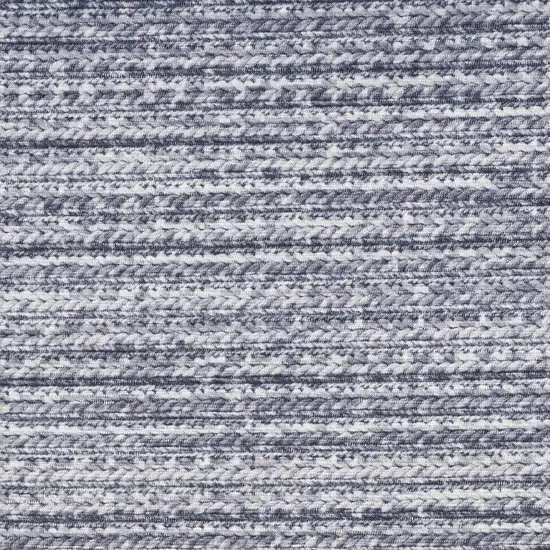 Gray and Ivory Abstract Power Loom Washable Non Skid Area Rug Photo 1