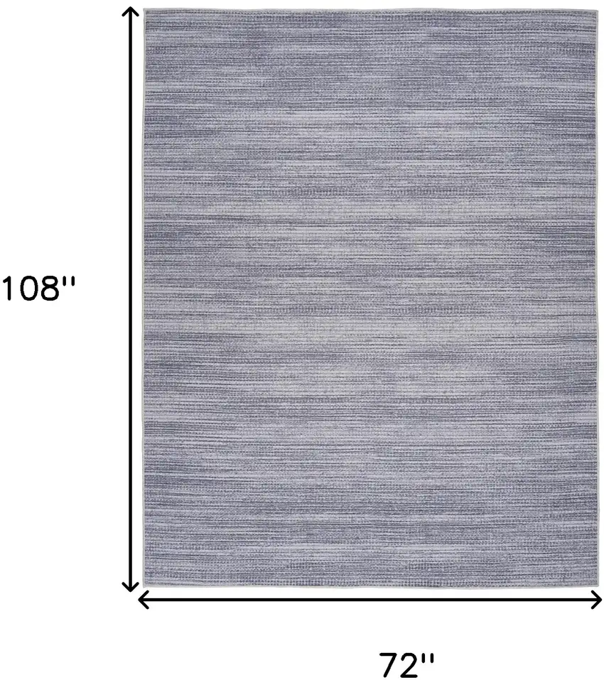 Gray and Ivory Abstract Power Loom Washable Non Skid Area Rug Photo 6