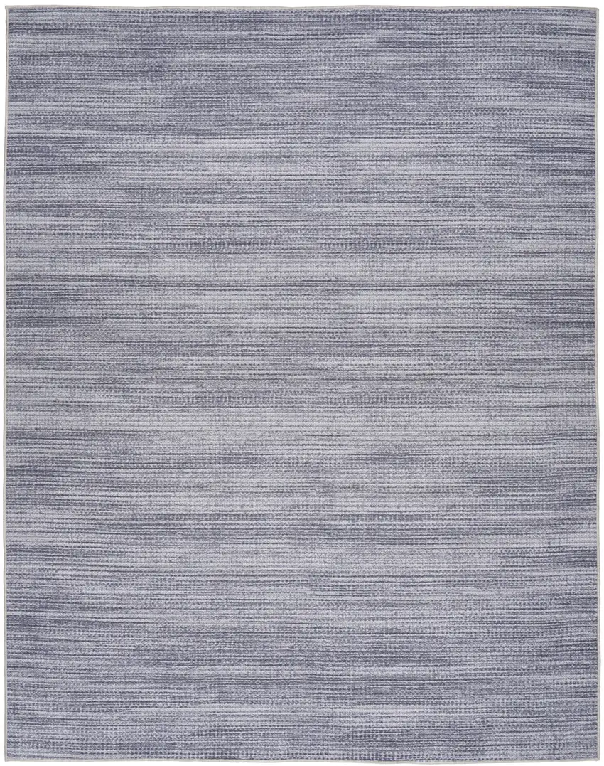 Gray and Ivory Abstract Power Loom Washable Non Skid Area Rug Photo 1