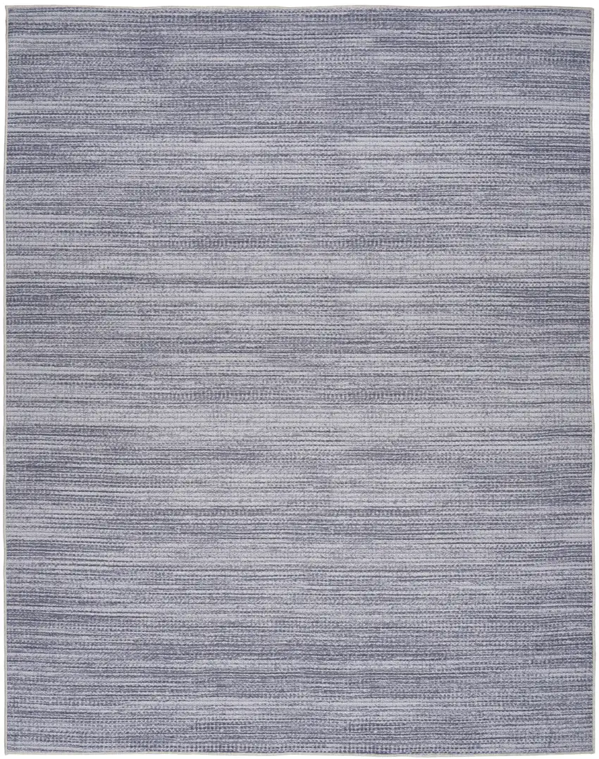 Gray and Ivory Abstract Power Loom Washable Non Skid Area Rug Photo 2