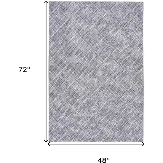 Gray and Ivory Abstract Power Loom Washable Non Skid Area Rug Photo 3