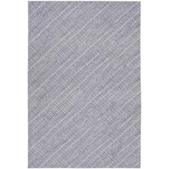 Gray and Ivory Abstract Power Loom Washable Non Skid Area Rug Photo 2