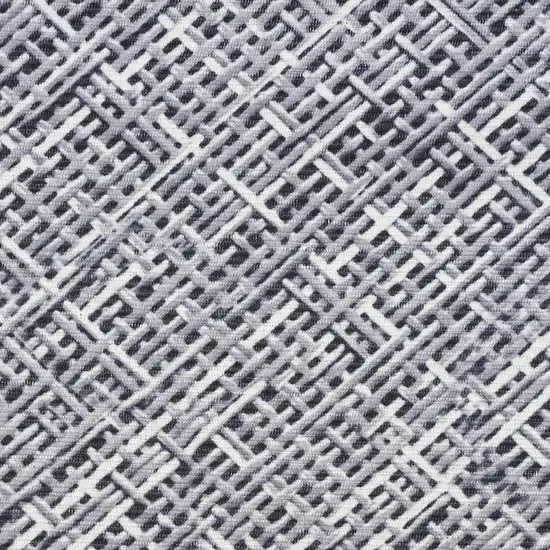 Gray and Ivory Abstract Power Loom Washable Non Skid Area Rug Photo 7