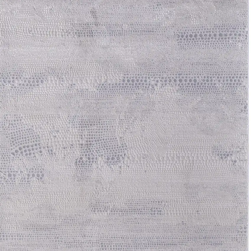 Gray and Ivory Abstract Power Loom Worn Faded Area Rug Photo 3