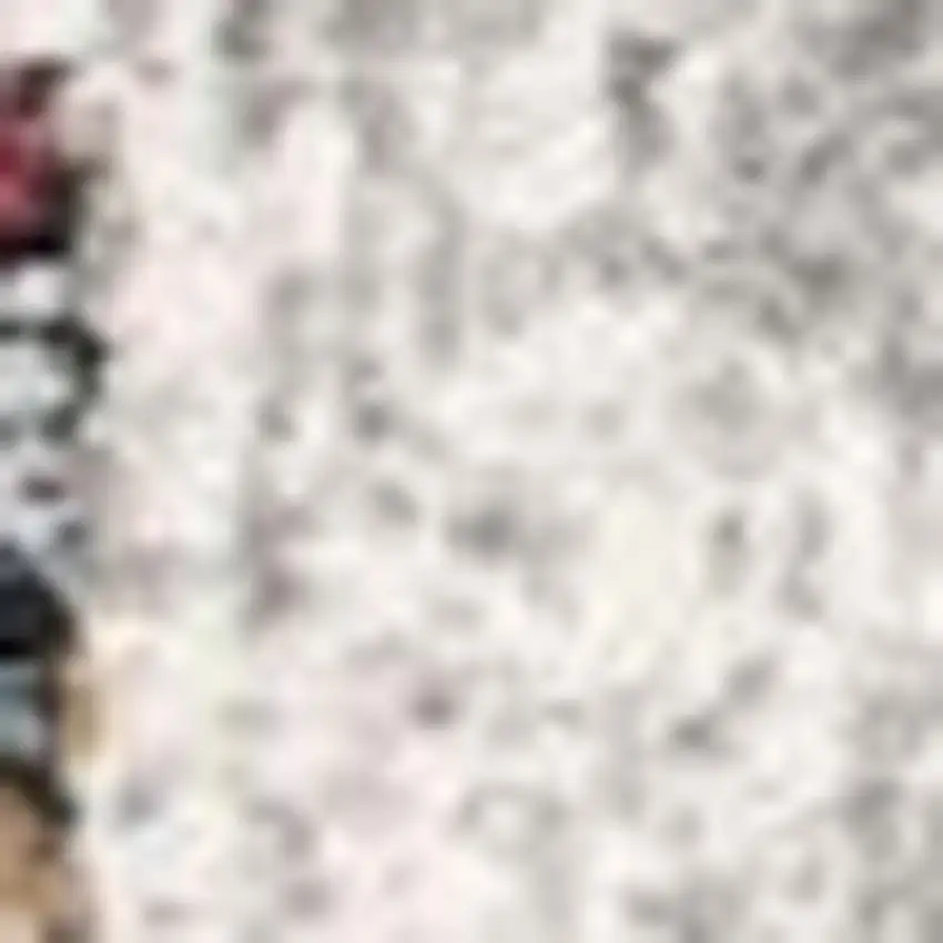 2' X 10' Gray And Ivory Abstract Runner Rug Photo 7
