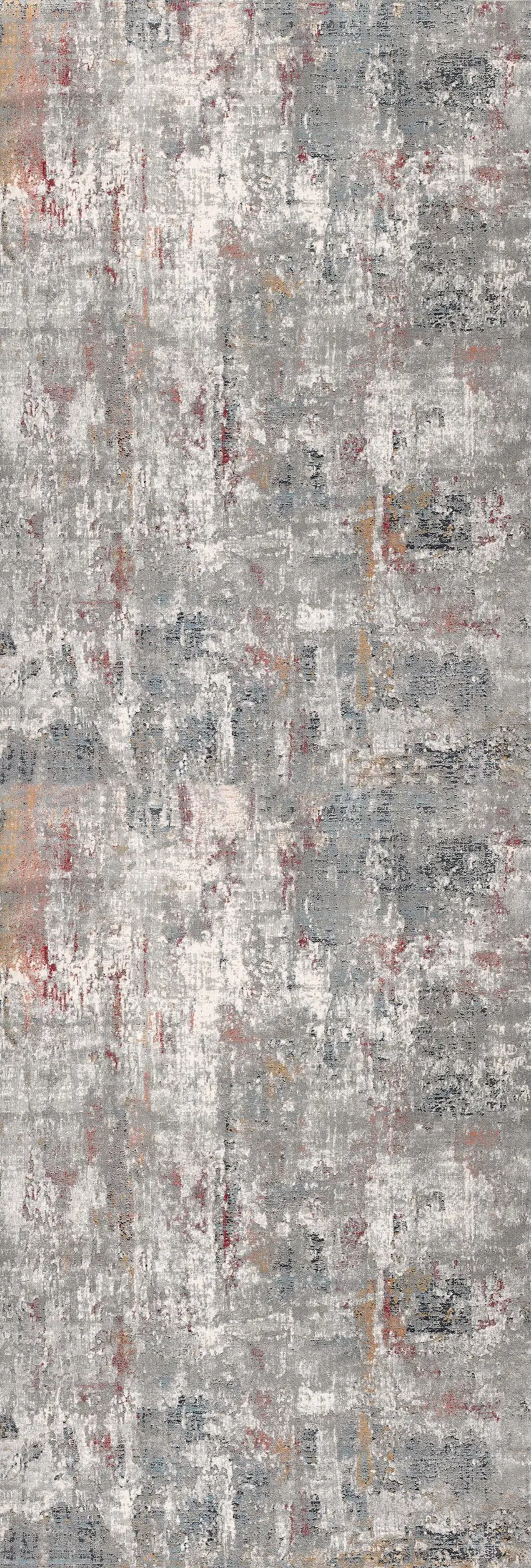 2' X 10' Gray And Ivory Abstract Runner Rug Photo 3