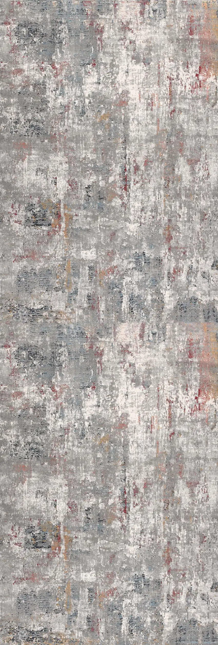 2' X 20' Gray And Ivory Abstract Runner Rug Photo 3