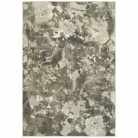 Photo of Gray and Ivory Abstract Spatter Area Rug