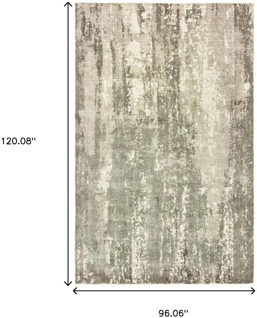Gray And Ivory Abstract Hand Loomed Distressed Area Rug Photo 3